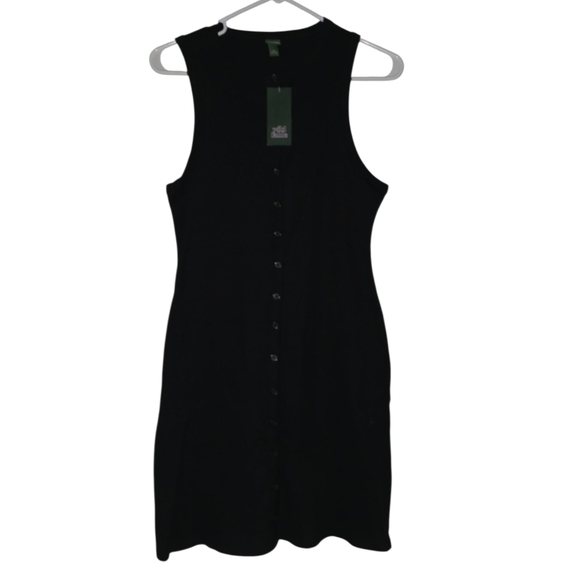 wild fable Dresses & Skirts - Womens Wild Fable Black Button-Front Mini Dress, Medium, NWT!!!